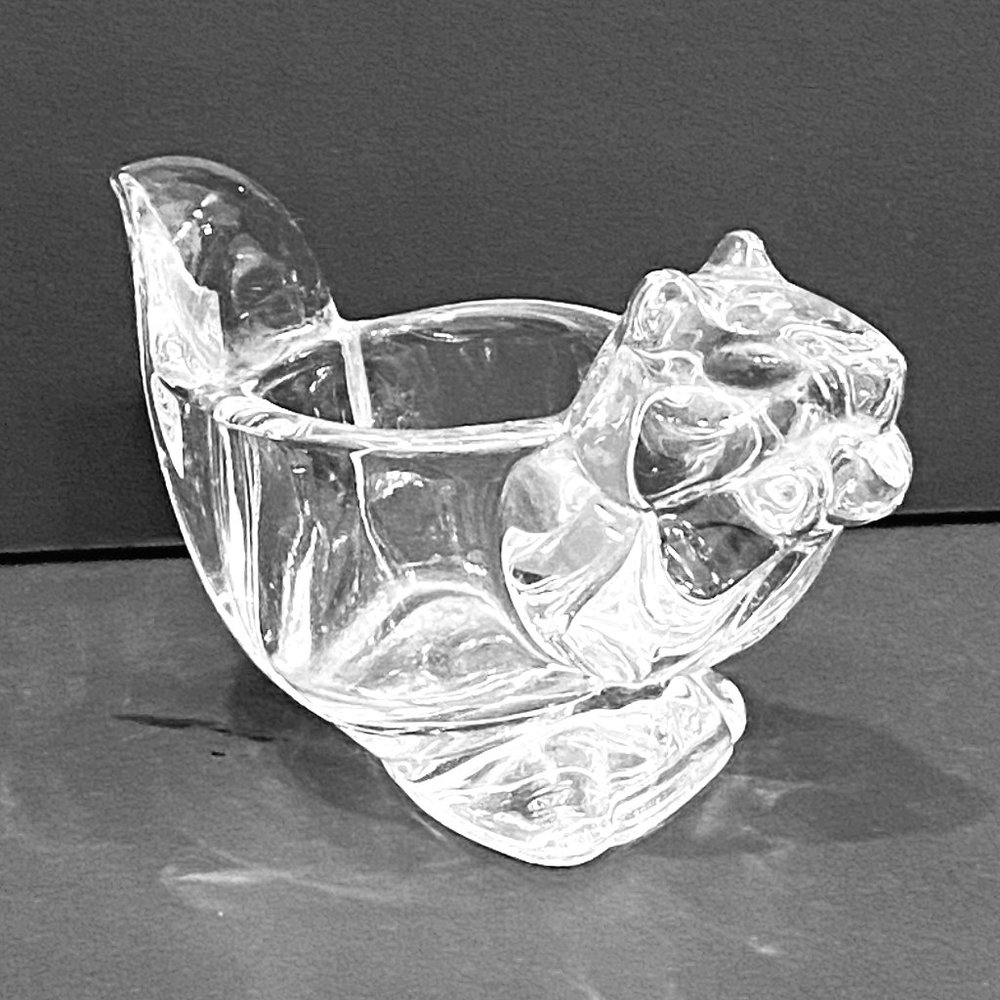 Vintage Avon Clear Glass Squirrel Tea Light Votive Candle Holder Collectible